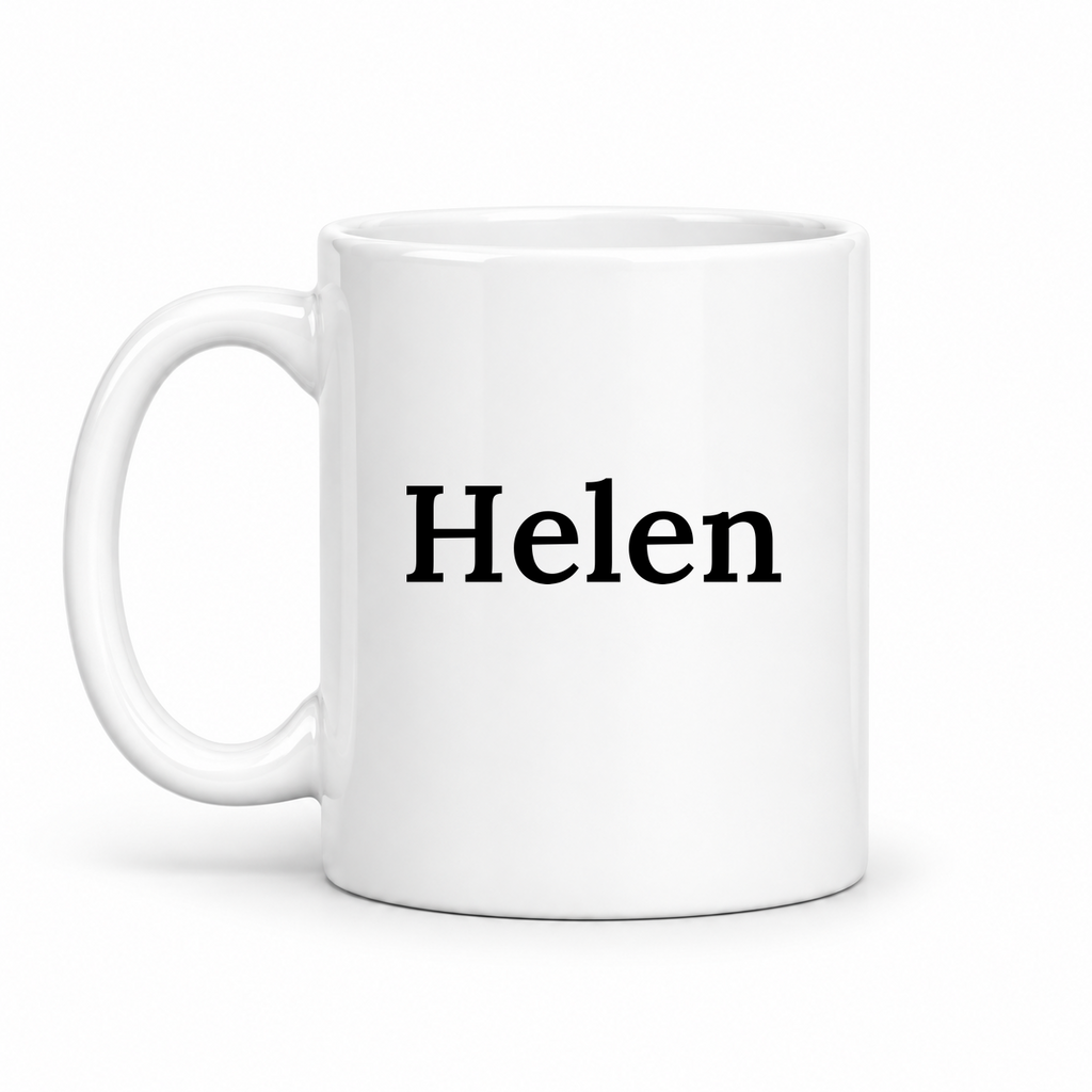 Helen Mug in white with handle left