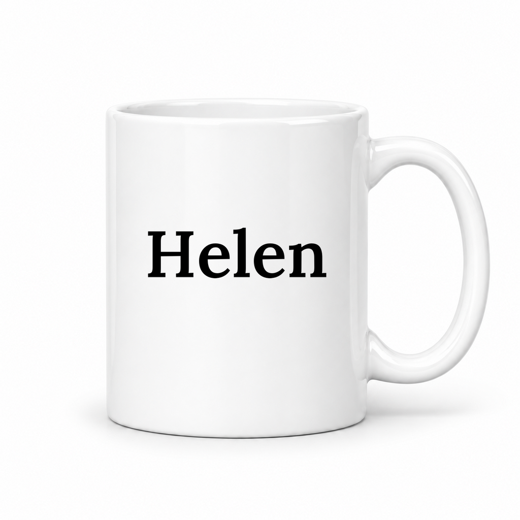Helen Mug in white with handle right