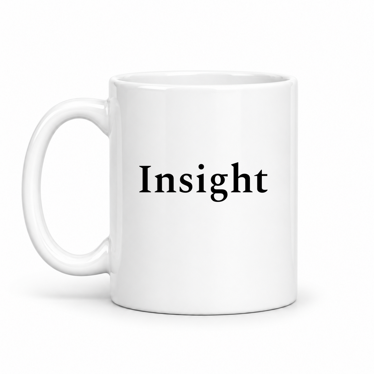 Insight Mug in white with handle left