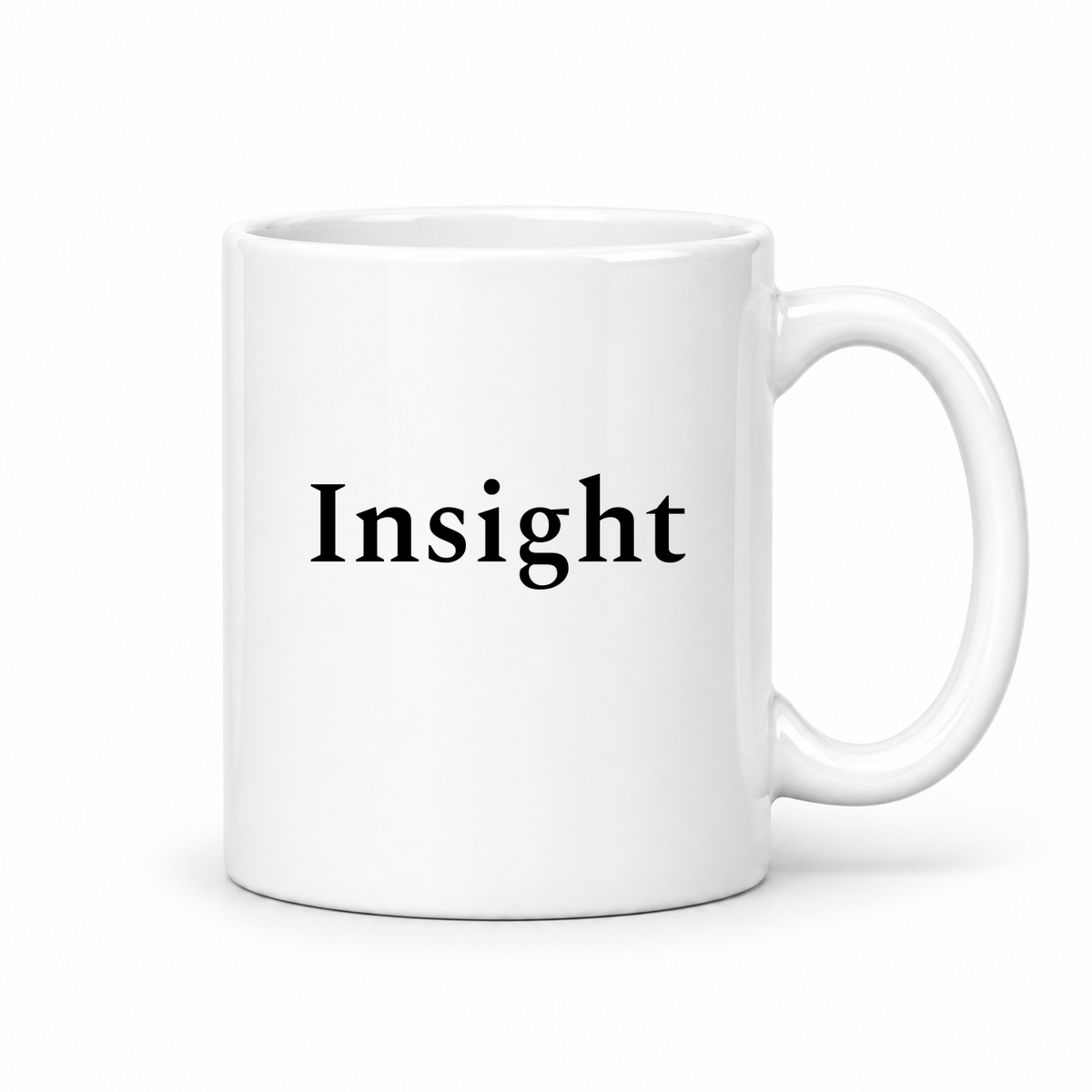 Insight Mug in white with handle right