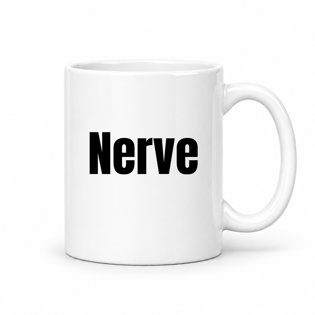 Nerve Mug in white with handle right