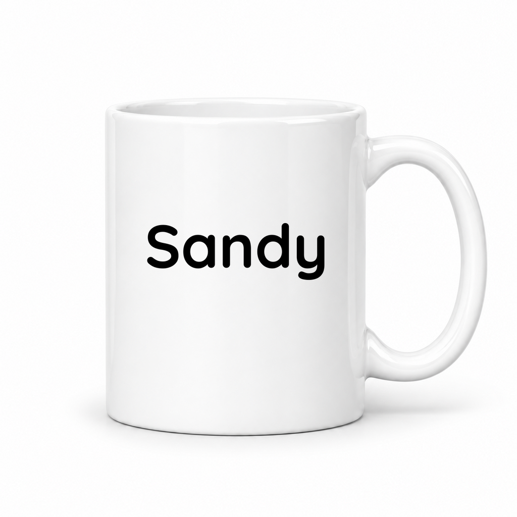Sandy Mug in white with handle right