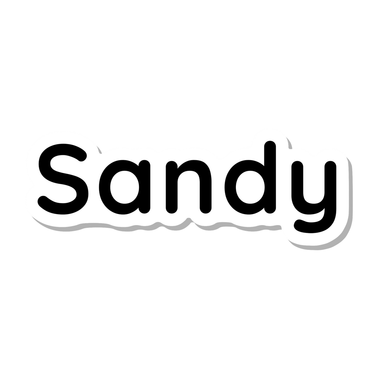 Sandy die-cut sticker