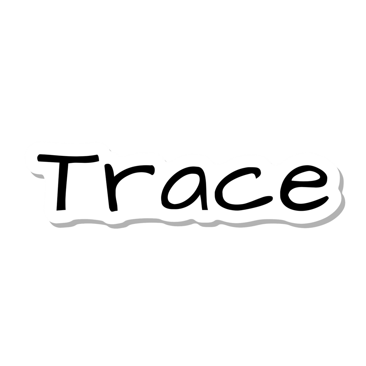 Trace die-cut sticker