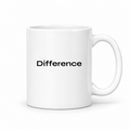 Difference Mug in white with handle right