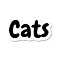 Cats die-cut sticker