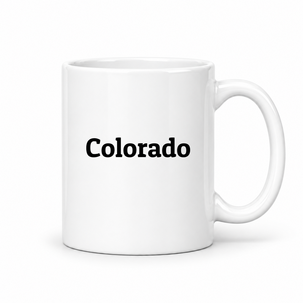 Colorado Mug in white with handle right