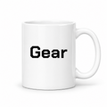 Gear Mug in white with handle right