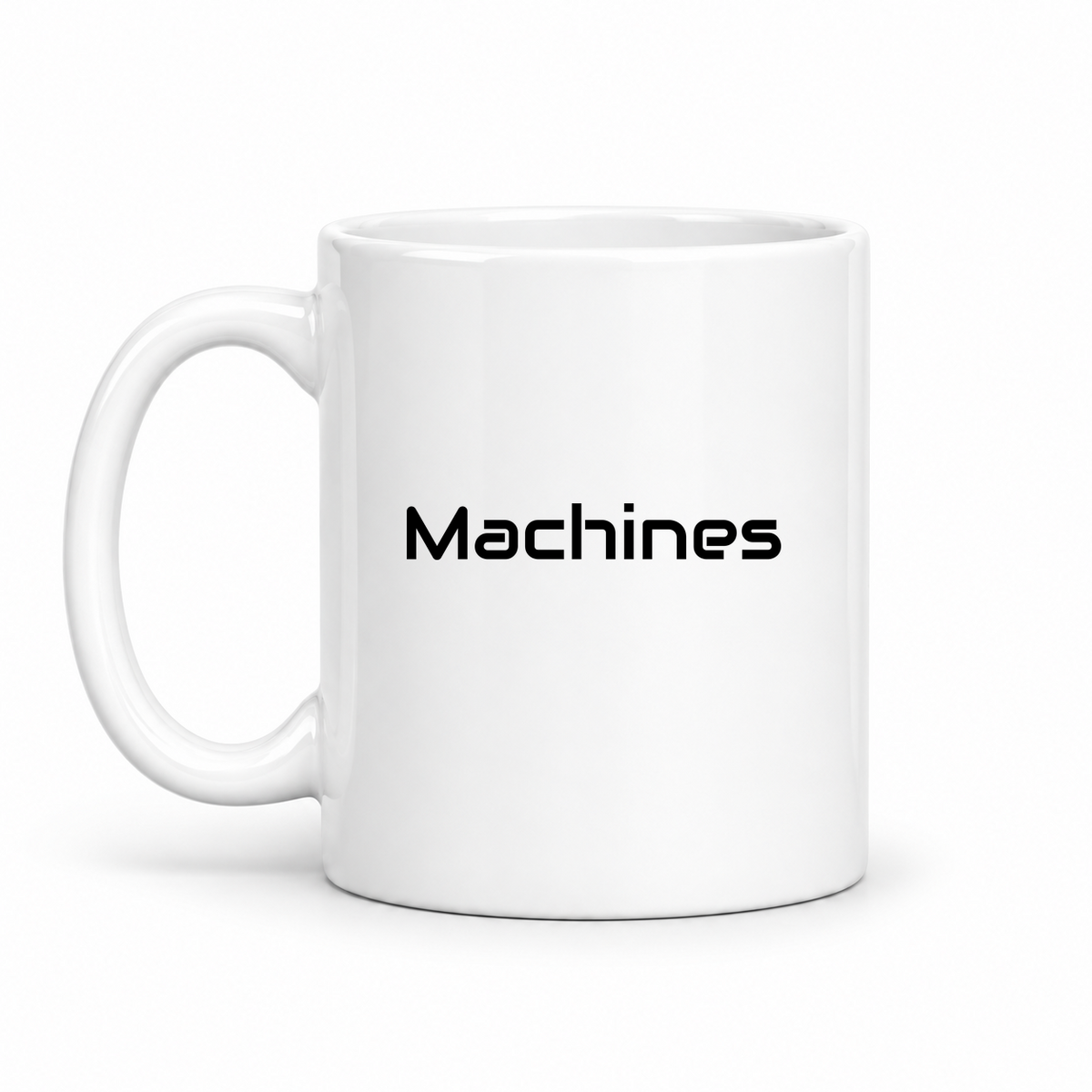 Machines Mug in white with handle left