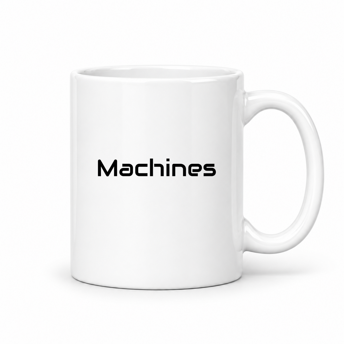 Machines Mug in white with handle right