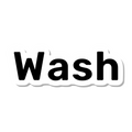 Wash die-cut sticker
