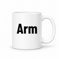 Arm Mug in white with handle right