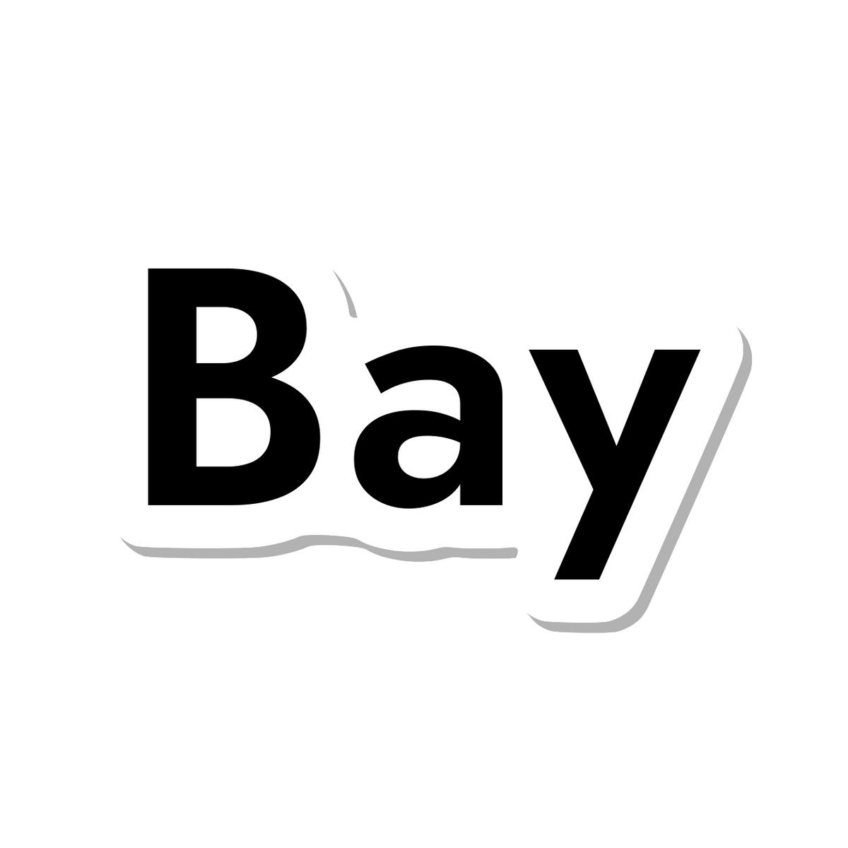 Bay die-cut sticker