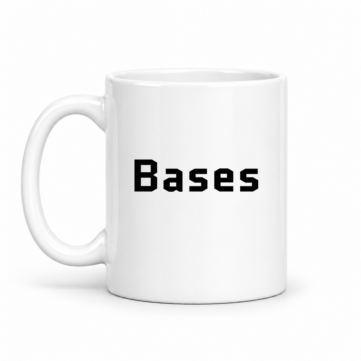 Bases Mug in white with handle left