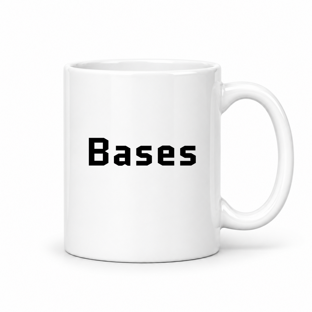 Bases Mug in white with handle right