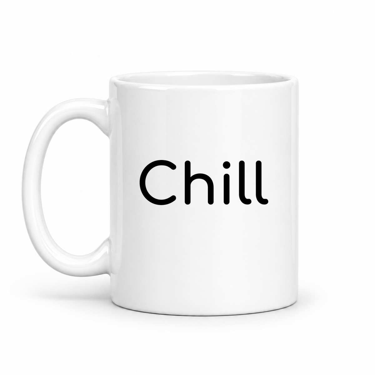 Chill Mug in white with handle left
