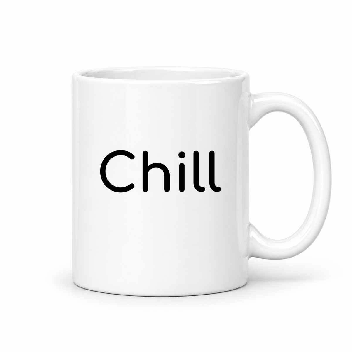 Chill Mug in white with handle right
