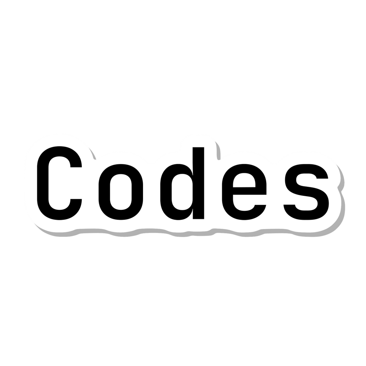 Codes die-cut sticker