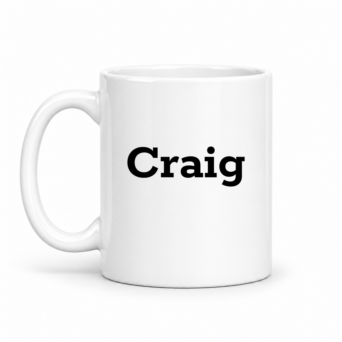 Craig Mug in white with handle left