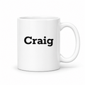 Craig Mug in white with handle right