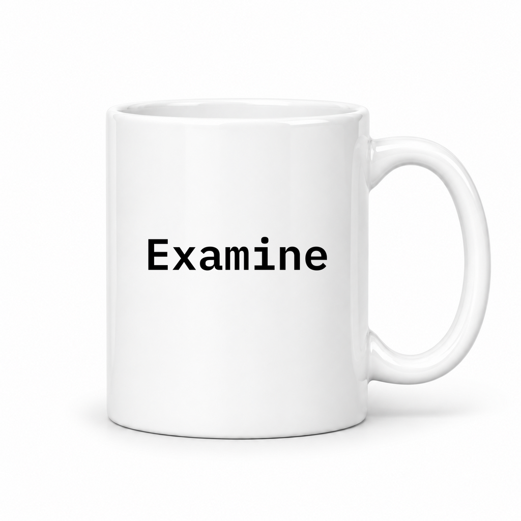 Examine Mug in white with handle right