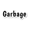Garbage die-cut sticker