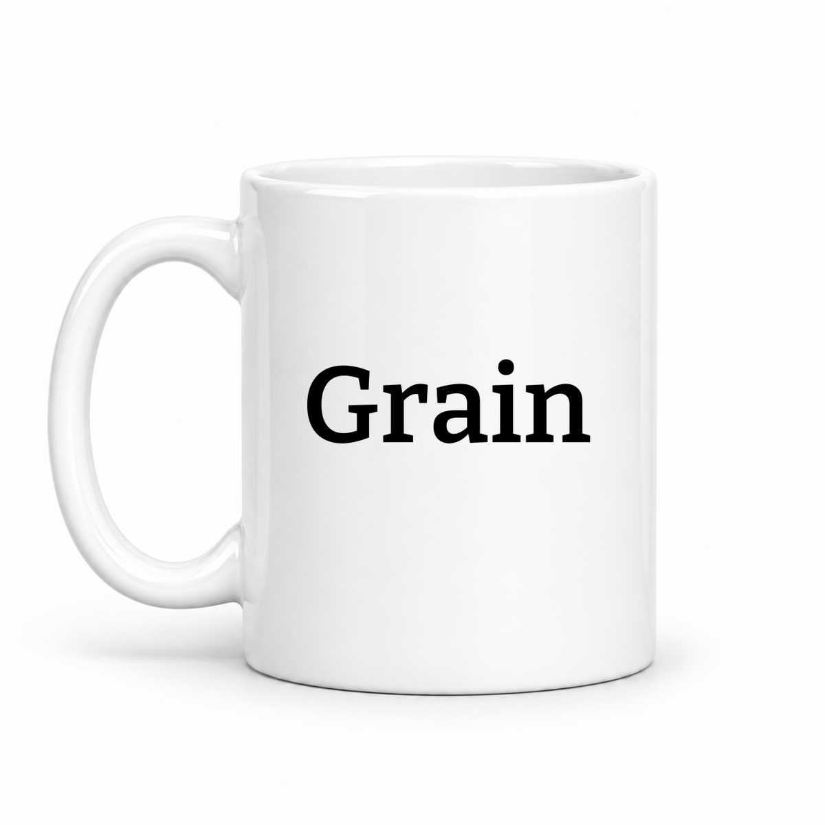 Grain Mug in white with handle left