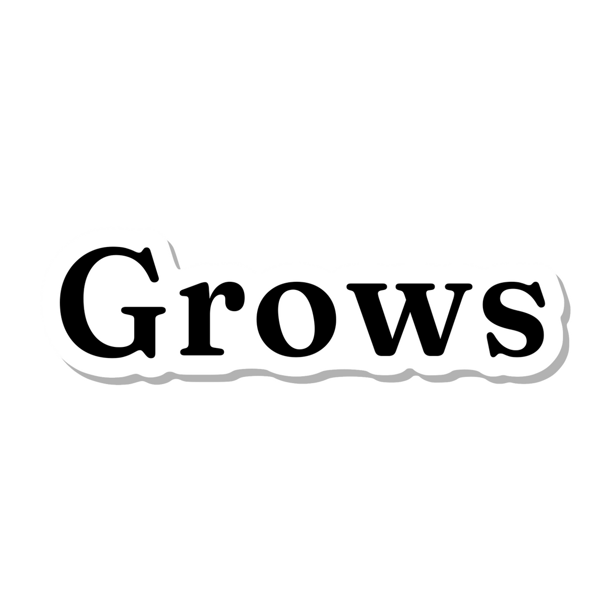 Grows die-cut sticker