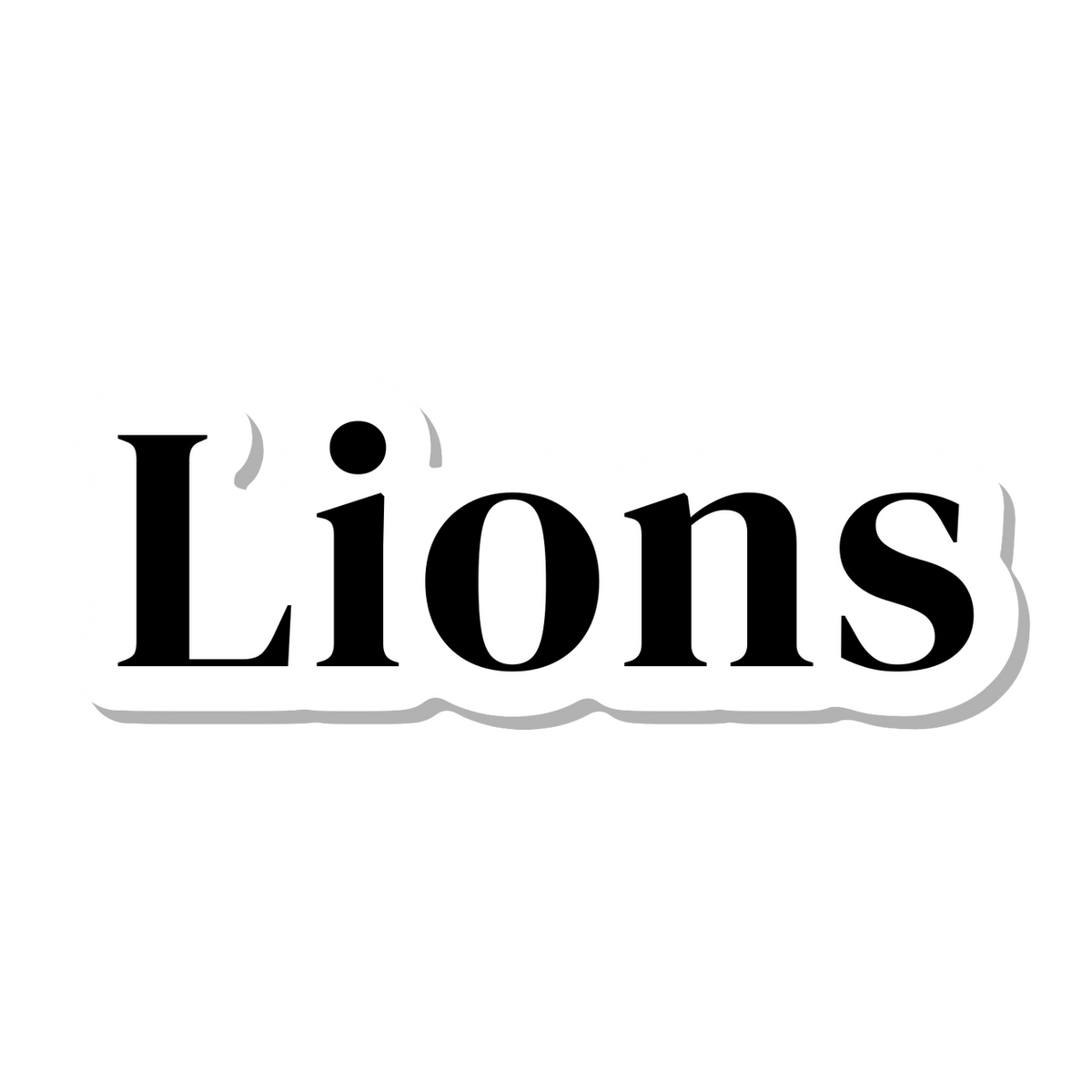 Lions die-cut sticker