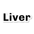 Liver die-cut sticker