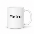 Metro Mug in white with handle right