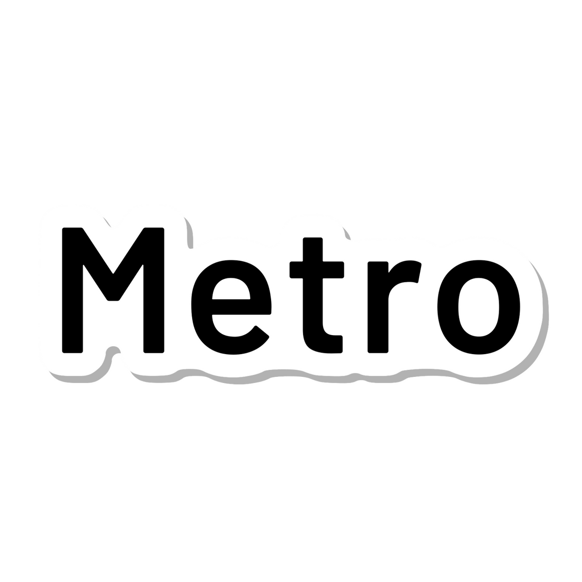 Metro die-cut sticker