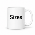 Sizes Mug in white with handle right