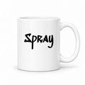 Spray Mug in white with handle right