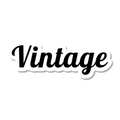 Vintage die-cut sticker