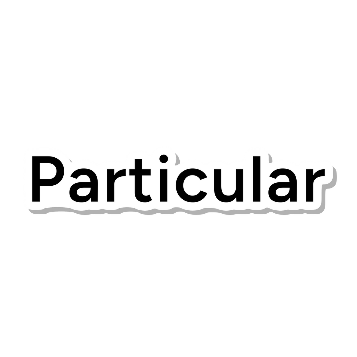 Particular die-cut sticker
