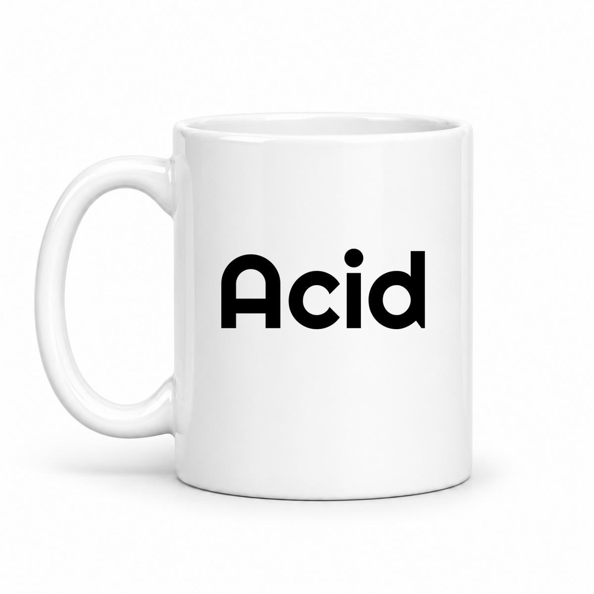 Acid Mug in white with handle left