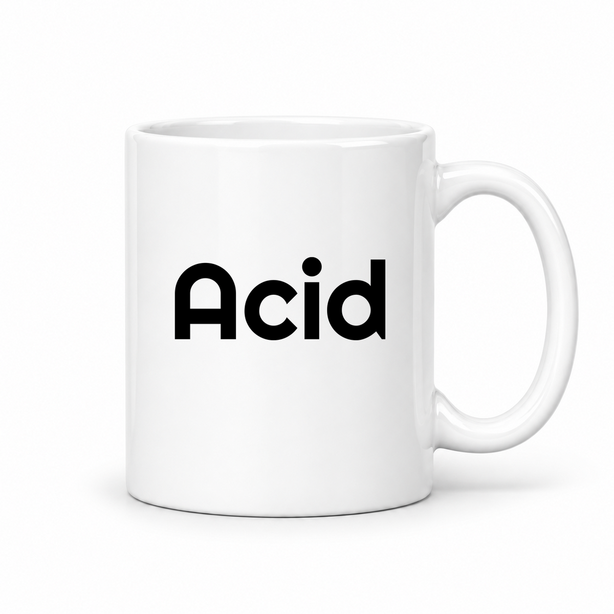 Acid Mug in white with handle right