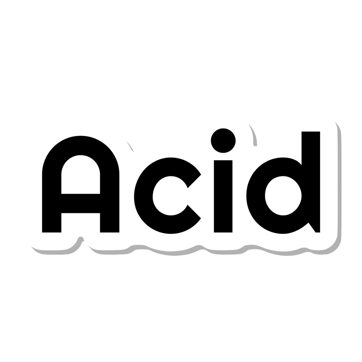 Acid die-cut sticker