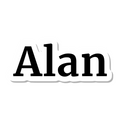 Alan die-cut sticker