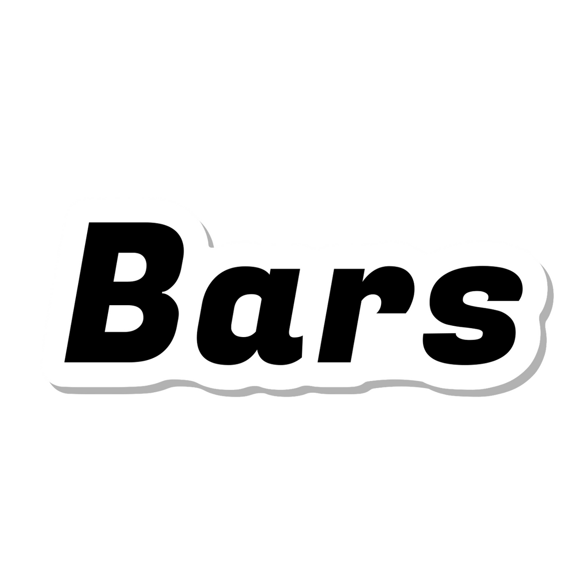 Bars die-cut sticker