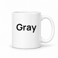 Gray Mug in white with handle right