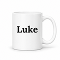 Luke Mug in white with handle right