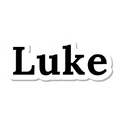 Luke die-cut sticker