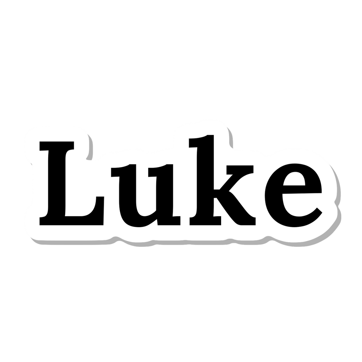 Luke die-cut sticker