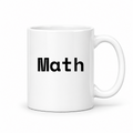 Math Mug in white with handle right
