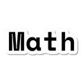 Math die-cut sticker