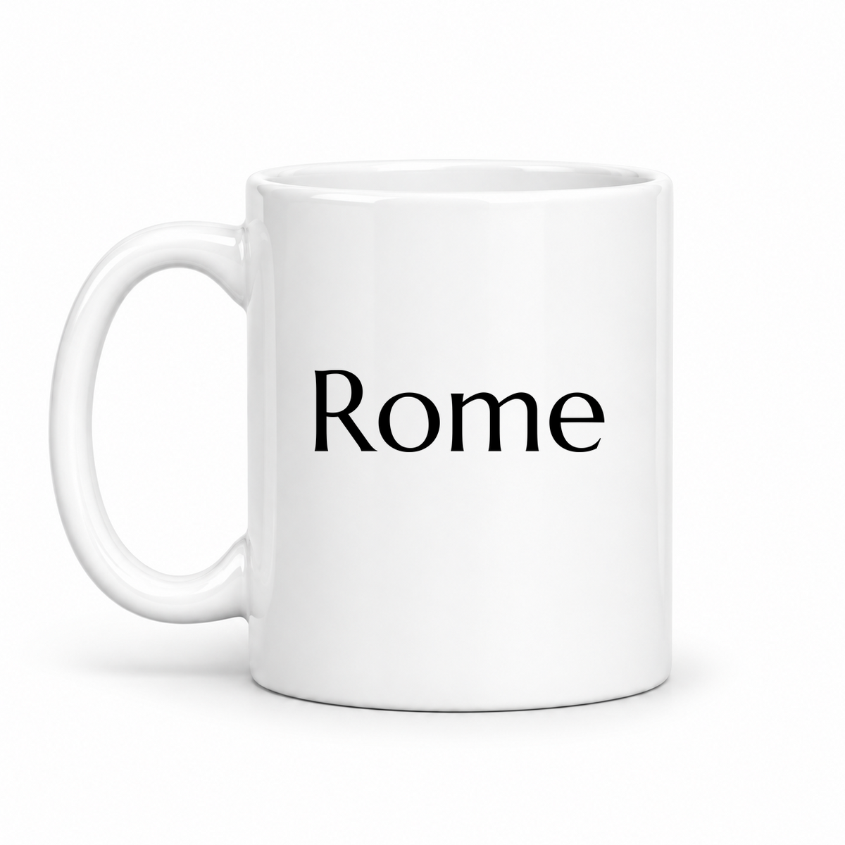 Rome Mug in white with handle left
