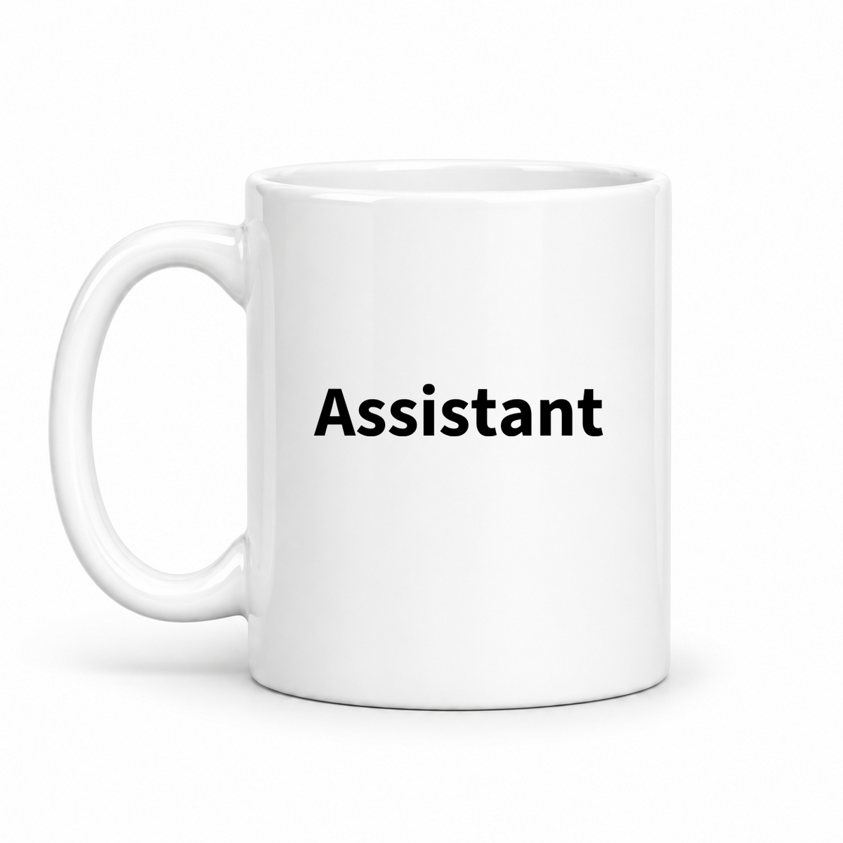 Assistant Mug in white with handle left