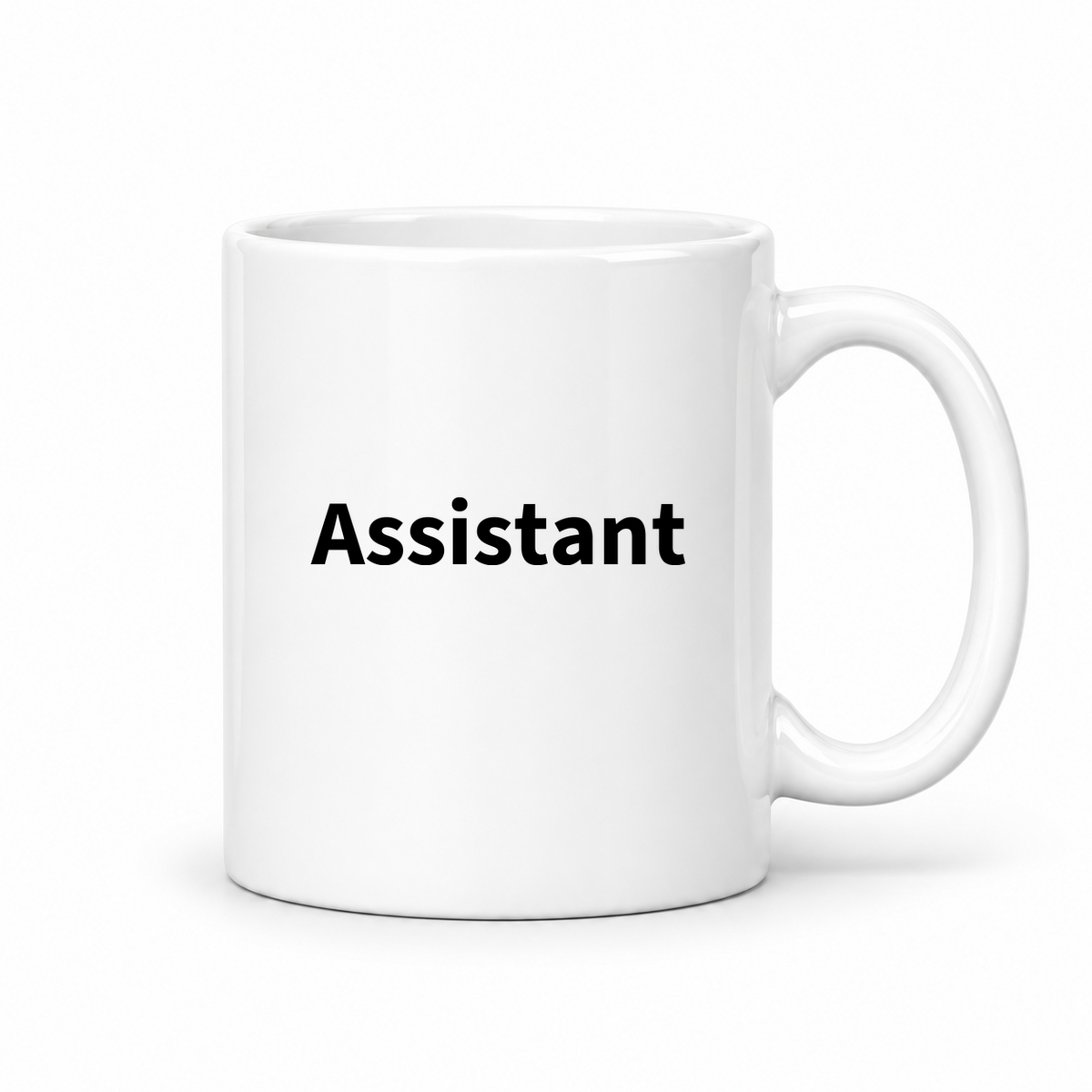 Assistant Mug in white with handle right